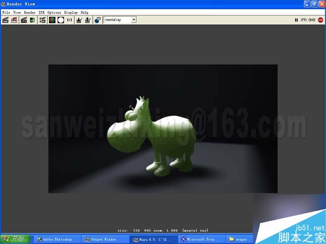 MAYA mental ray打造玉石奶牛 武林网 MAYA材质灯光