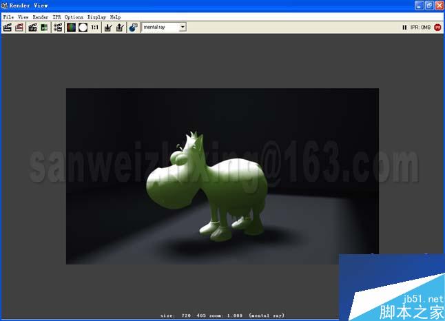 MAYA mental ray打造玉石奶牛 武林网 MAYA材质灯光
