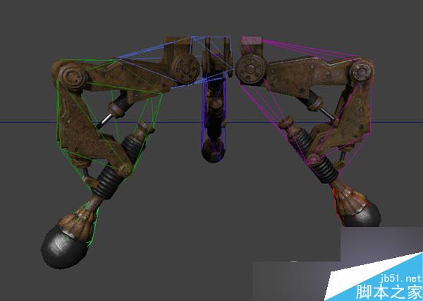 maya制作一架钢铁机械 武林网 maya建模教程