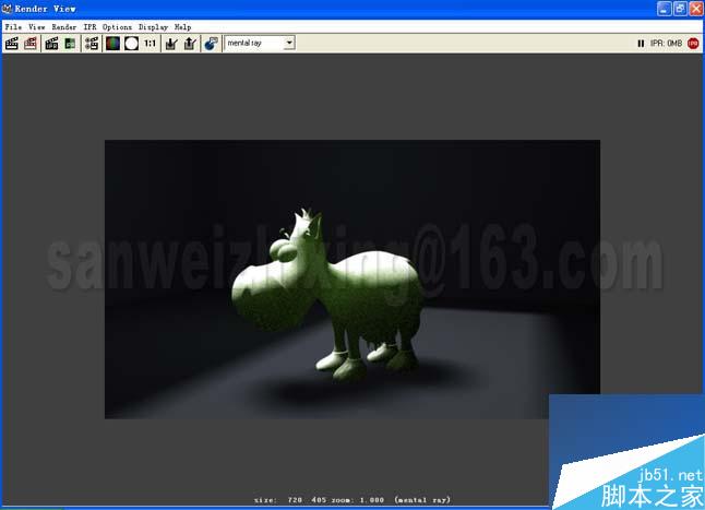 MAYA mental ray打造玉石奶牛 武林网 MAYA材质灯光