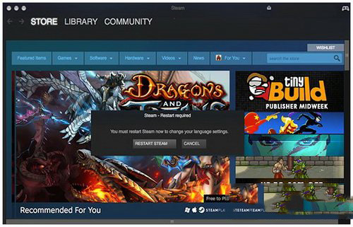 mac版steam无法设置中文 steam更新后中文设置无效解决方法2