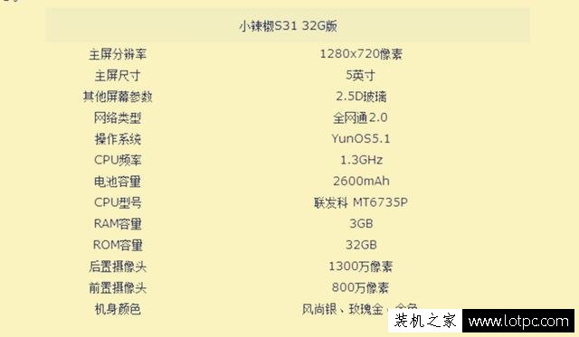 搭载YunOS系统八个微信同时开的小辣椒S31 32G评测