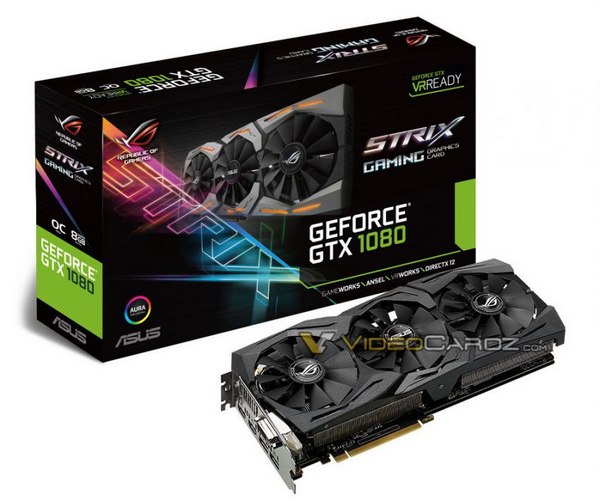 华硕ROG STRIX GTX1080显卡即将发布