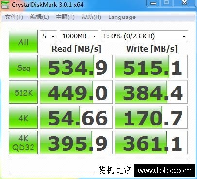 CrystalDiskMark测试硬盘