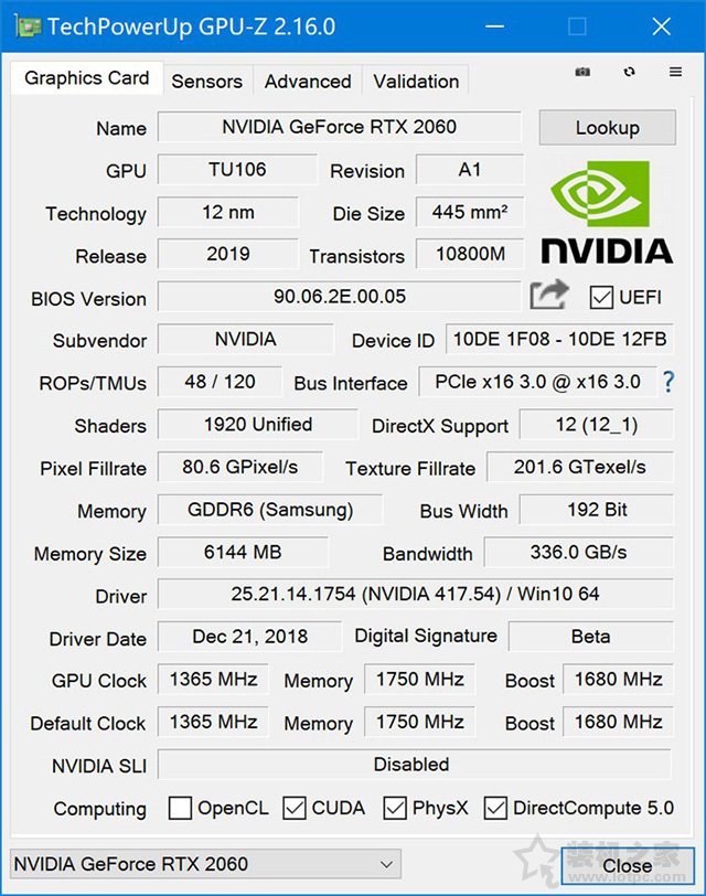 RTX2060 6G显卡评测：RTX2060和GTX1070Ti对比性能测试