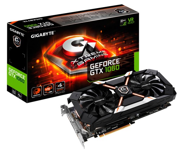 技嘉GTX1060 XTREME GAMING 6GB萤火虫显卡将于9月发售