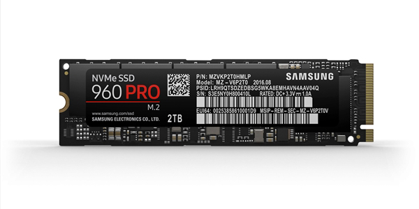 三星最新发布960 PRO/EVO M.2固态硬盘：2.1GB/s全球最快写入