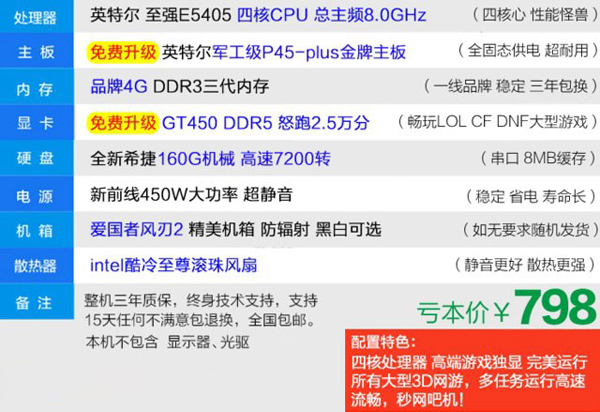 网购组装电脑主机处处是坑 5套电商奇葩坑人的DIY主机点评