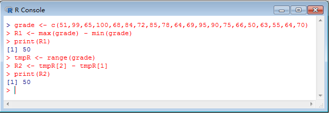 R中计算变量全距的方法