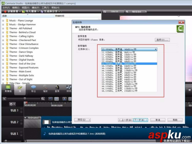 CamtasiaStudio,音频,mp3
