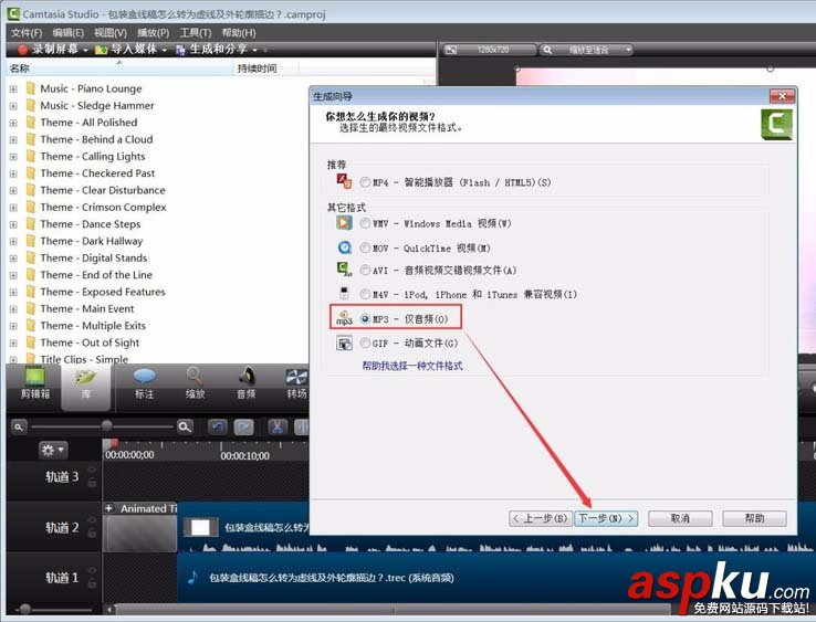 CamtasiaStudio,音频,mp3