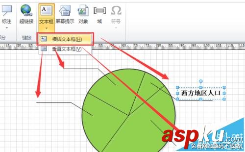 visio,饼状图
