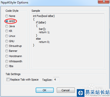 Notepad++ 中代码格式化插件NppAStyle