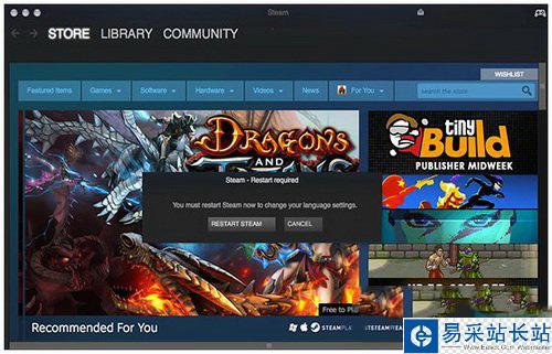 mac版steam无法设置中文 steam更新后中文设置无效解决方法2