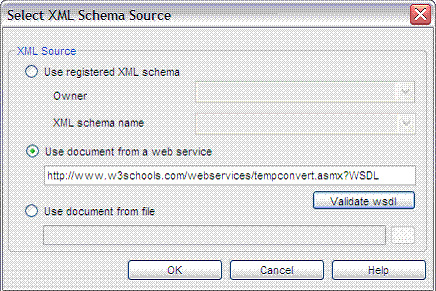 选择 xml 模式源