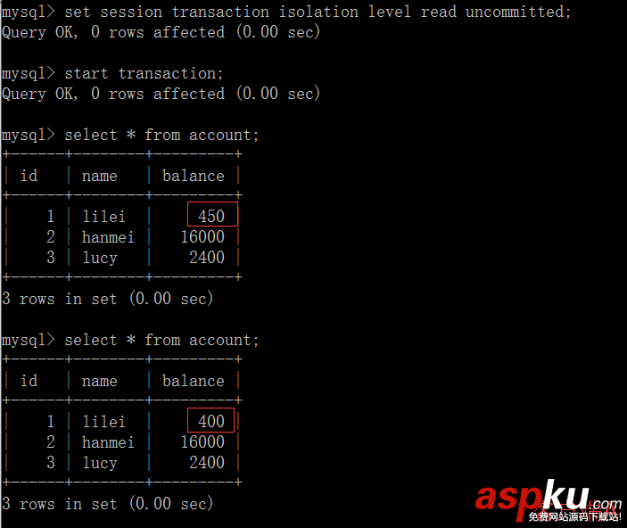 MySQL,事务隔离