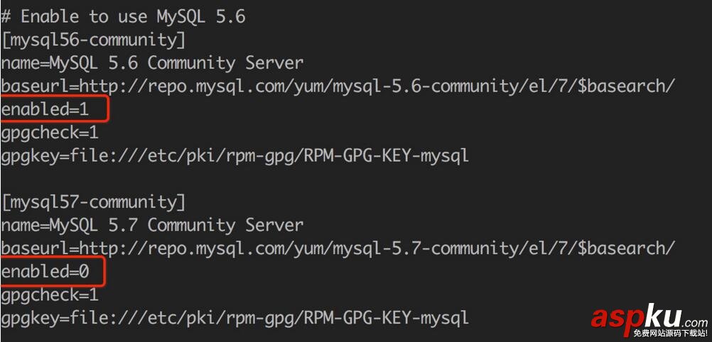 CentOS7,mysql5.7,YUM