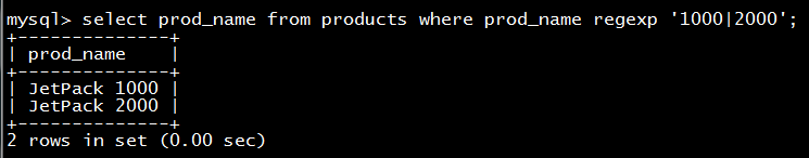 MYSQL,正则表达式,过滤数据