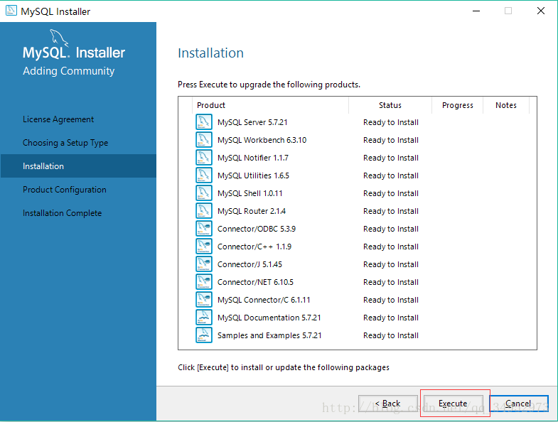 Windows10,mysql5.7.21,Installer