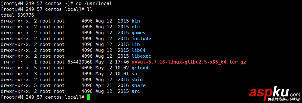mysql5.7.18二进制包安装,my.default.cnf