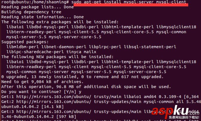 Ubuntu,MySQL