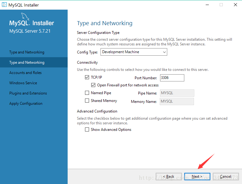 Windows10,mysql5.7.21,Installer