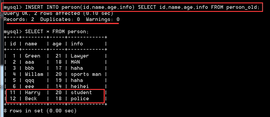 MySQL,数据表,数据插入,更新,删除