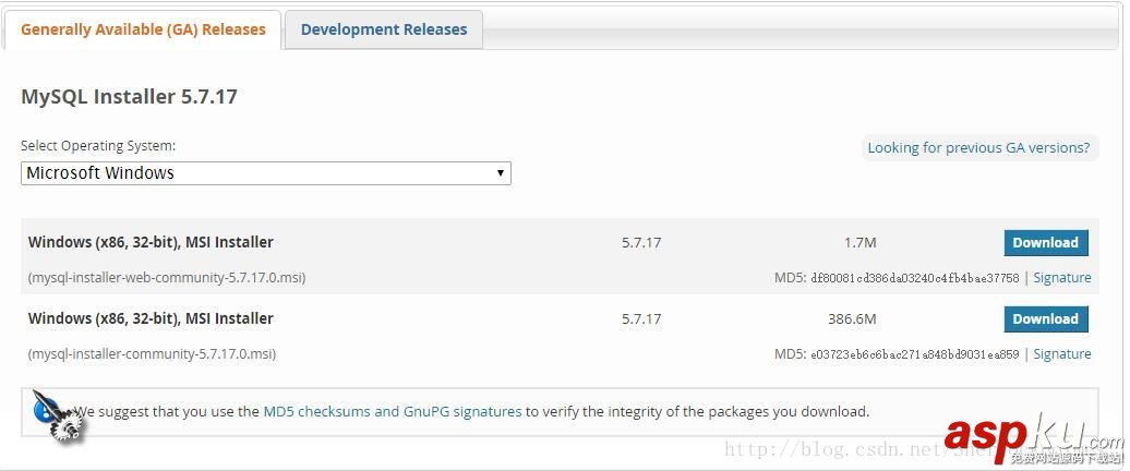 mysql5.7.17,mysql5.7