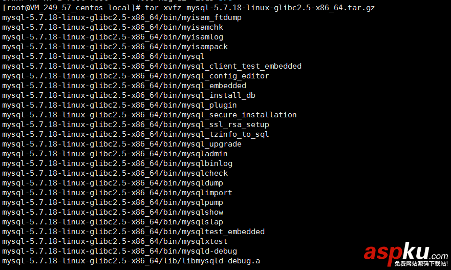 mysql5.7.18二进制包安装,my.default.cnf