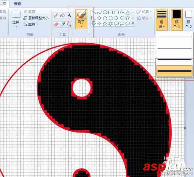 windows画图工具怎么给图形填充颜色? windows,画图工具