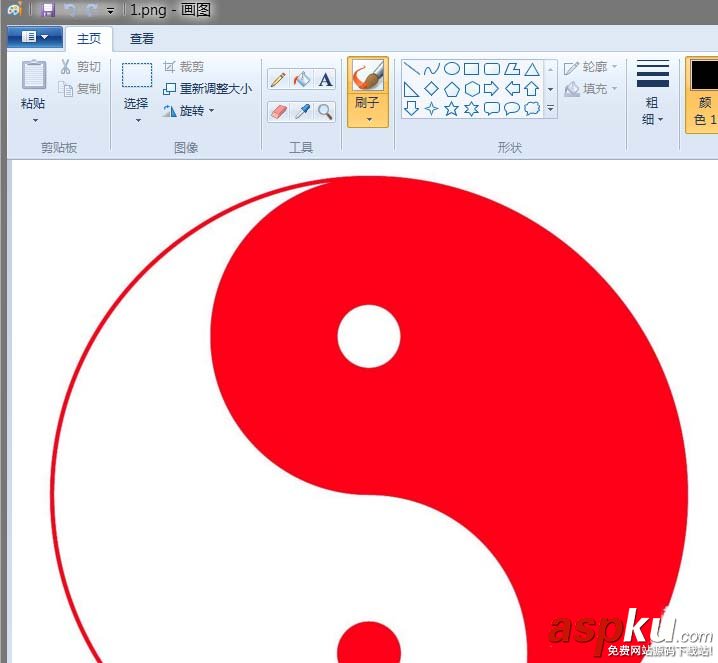 windows画图工具怎么给图形填充颜色? windows,画图工具