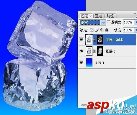 PS图层蒙版,冰块