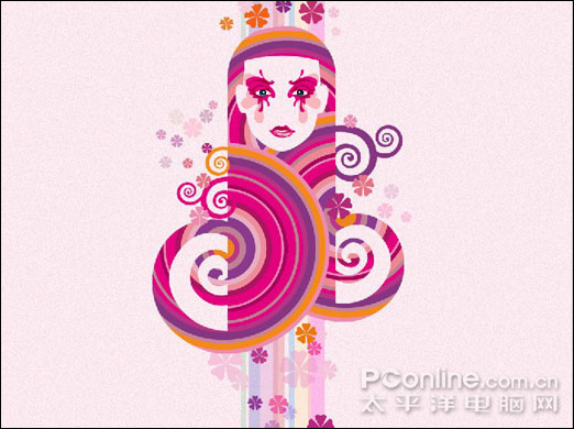 photoshop cs4绘制时尚女性主题视觉