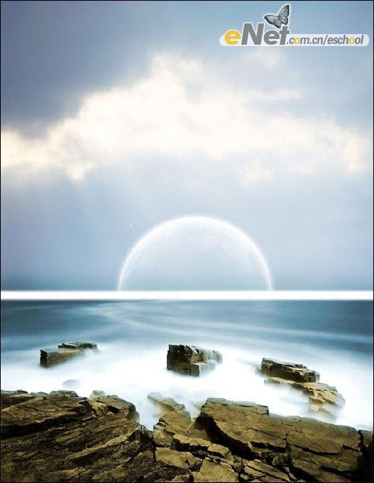 photoshop照片合成：梦幻海岸之光(4)