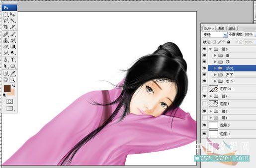 photoshop鼠绘漂亮的人物桃花泪