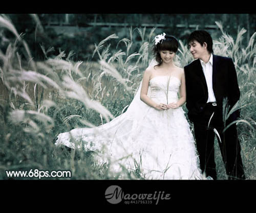 photoshop婚纱照片调色：柔美色调