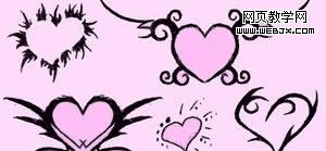 hand drawn heart brush