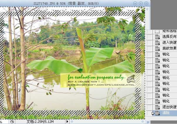 photoshop轻松为风景照制作绿色帷幕边框_网页设计webjx.com整理
