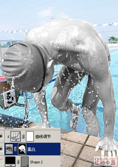 利用photoshop巧妙将人物改成“水人”