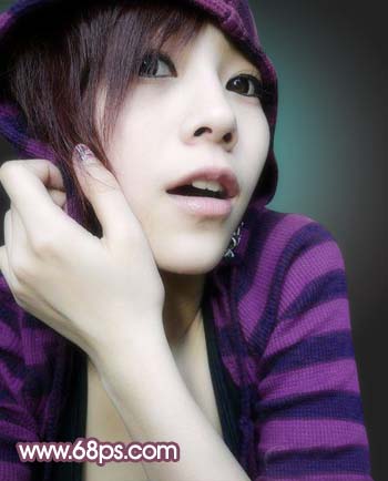 photoshop调制可爱洋红色调美女照片_webjx.com