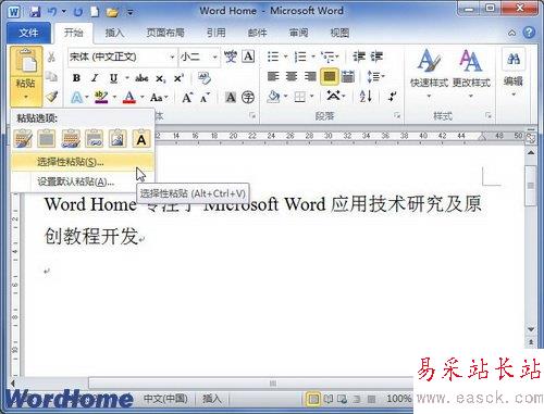 在Word2010中以粘贴链接形式链接文件 三联