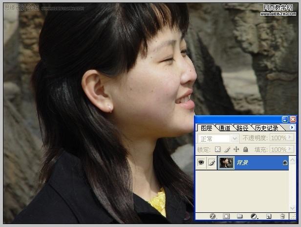 photoshop磨皮教程:普通照片变梦幻美女_网页设计