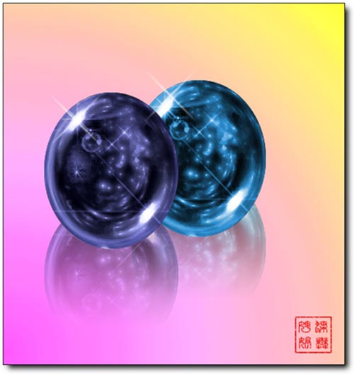 妙用ps极坐标滤镜打造漂亮水晶球教程