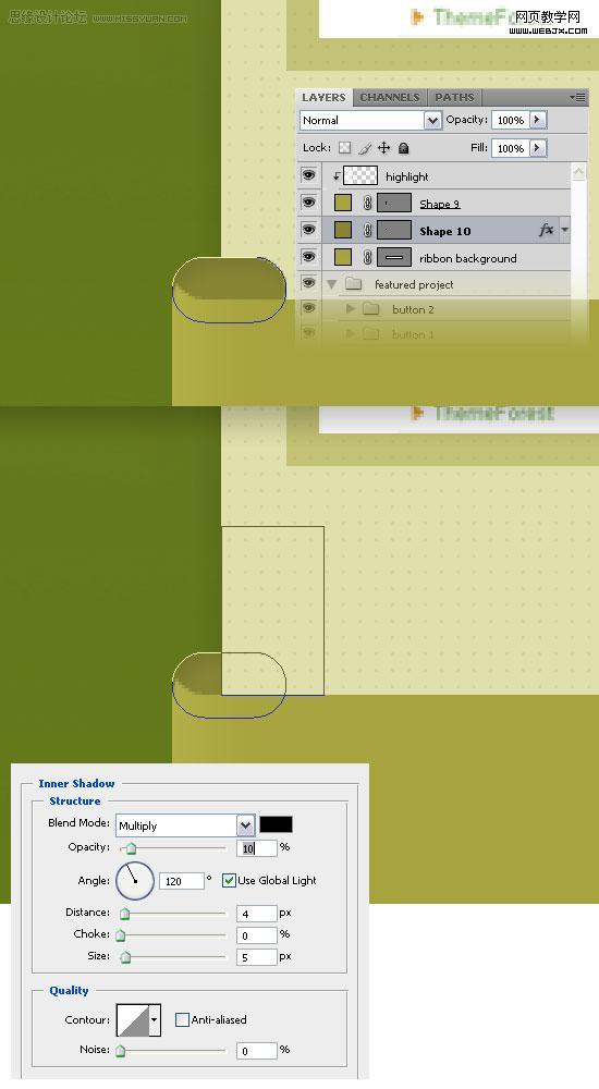ps教程:用photoshop制作绿色调网站首页模板-www.webjx.com