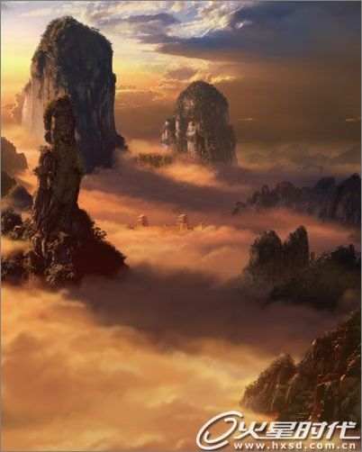 photoshop打造石像观音完美场景