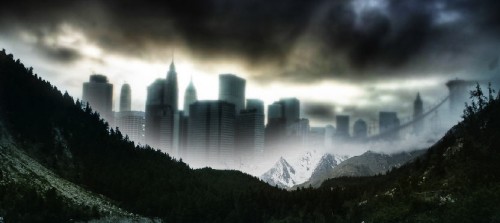 photoshop合成教程:黑暗迷雾山城_webjx.com