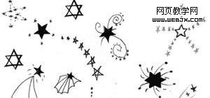 hand drawn star brushes