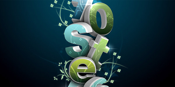flowery text effect