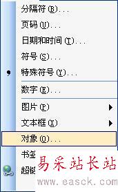 插入对象