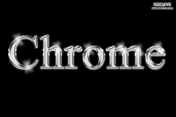 photoshop快速制作3d铬文字特效-webjx.com